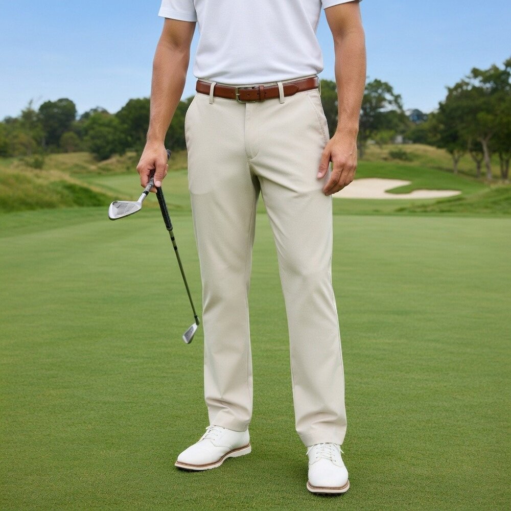Footjoy Men's Khaki Stretch Golf Pants, Size 32x30‎